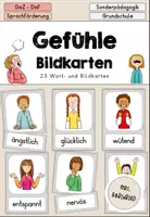 anteprima - Flashcard - Gefühle - Bildkarten Tafelmaterial - DaZ DaF Sprachförderung (Flashcards sulle emozioni) - Pagina di copertina