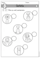 anteprima - Esercizi - Gefühle - Arbeitsblatt differenziert - DaZ DaF Sprachförderung (Esercizi sulle emozioni) - Pagina 2