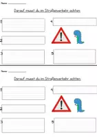 Vorschau - Arbeitsblätter - Mein Schulweg und wichtige Verkehrsregeln - Deckblatt