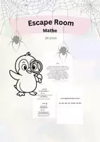 Vorschau - Arbeitsblätter - Mathe Escape Room Klasse 3&4 + Lösung - Deckblatt