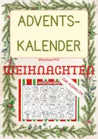 Vorschau - Anderer Materialtyp - Adventskalender zum Ausmalen - Weihnachten - Deckblatt