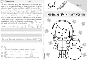 Vorschau - Arbeitsblätter - Leseverstehen | Winter - Seite 1