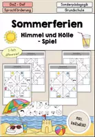 anteprima - Esercizi - Sommerferien - Sommer Himmel und Hölle Spiel - DaZ DaF (Gioco: Inferno-Paradiso sulle vacanze estive) - Pagina di copertina