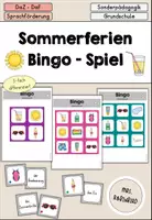 anteprima - Materiale di supporto/inclusione - Sommerferien - Sommer Bingo Spiel differenziert - DaZ DaF (Bingo sulle vacanze estive) - Pagina di copertina