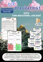 Vorschau - Arbeitsblätter - Die Bergpredigt: Liebe deine Feinde-echt jetzt? (Mt 5,43-48) (Kl.9/10) - Deckblatt