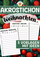 Vorschau - Arbeitsblätter - Akrostichon - Weihnachten (Gedicht schreiben) - Deckblatt