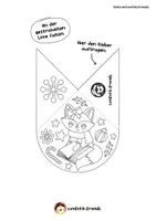 Vorschau - Mal- und Bastelvorlagen - Lesezeichen Ecke – Fuchs mit Weihnachtsmotiven - Seite 1