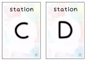 Vorschau - Stationenlernen - Stationsschilder pastell - Seite 2