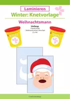 Vorschau - Mal- und Bastelvorlagen - Winter: Knetvorlage - Weihnachtsmann - Deckblatt