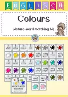 Vorschau - Fördermaterial/Inklusion - picture-word matching colours big - Bild-Wort-Zuordnung - Deckblatt