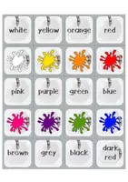 Vorschau - Fördermaterial/Inklusion - picture-word matching colours big - Bild-Wort-Zuordnung - Seite 1