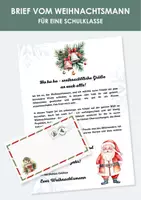 Vorschau - Anderer Materialtyp - Brief vom Weihnachtsmann für eine Schulklasse - Deckblatt