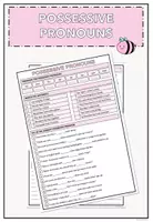 Vorschau - Arbeitsblätter - Exercises Possessive Pronouns - Deckblatt