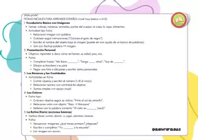 Vista previa - Hojas de trabajo - Materiales iniciales de español para extranjeros - página 1