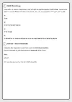 Vorschau - Arbeitsblätter - ASCII - Code Einfrührung + Übungsaufgaben - Seite 1