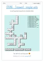 Vorschau - Arbeitsblätter - Crossword - irregular verbs (Englisch) ab Klasse 5 - Deckblatt