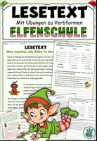 Vorschau - Arbeitsblätter - Lesetext mit Aufgaben "In der Elfenschule" DaZ / DaF / Deutsch - Deckblatt