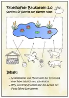 Vorschau - Arbeitsblätter - Fabelhafter Baukasten 2.0. Eine eigene Fabel bildlich darstellen und schreiben. Material für iPads/ Tabletklassen - Deckblatt
