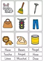 Vorschau - Unterrichtsreihen - Lautgetreue Wörter – Bild- & Wortkarten Grundschrift (Lesen & Schreiben lernen Klasse 1) - Seite 1