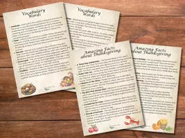 previzualizare - Thanksgiving Unit Study: History, Crafts, Math Activities - Pagina 1