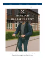 Vorschau - Klassenarbeiten - Klassenarbeit Hauptschule/G-Niveau (Argumentieren/Begründetete Stellungnahme) Jgst. 9 - Deckblatt