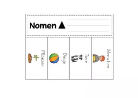 Vorschau - Mal- und Bastelvorlagen - Nomen - Hefteintrag - Seite 2