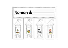Vorschau - Mal- und Bastelvorlagen - Nomen - Hefteintrag - Seite 3