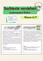 Vorschau - Arbeitsblätter - Sachtexte verstehen Lesekompetenz fördern Klasse 6-7 - Deckblatt