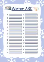 Vorschau - Arbeitsblätter - Winter ABC mit 2. Klasszeilen - Deckblatt