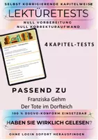 Vorschau - Test - 4 digitale Textkenntnistests mit automatischer Korrektur passend zu „Der Tote im Dorfteich“ (Franziska Gehm) - Deckblatt