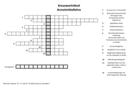 Vorschau - Arbeitsblätter - Arzneimittellehre Teil 3 - Kreuzworträtsel - Seite 1