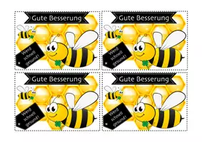 Vorschau - Bildkarten - Bienenklasse: Krankenmappe (Genesungsgruß, Aufgabenkarte) - Seite 2