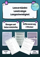 Vorschau - Stundenentwürfe - 📚Leseverständnis/Lesestrategie/Lesegeschwindigkeit - Deckblatt