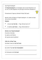 Vorschau - Arbeitsblätter - Deutsch Präpositionalobjekt begreifen Aufgaben Lösungen - Seite 1