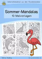 Vorschau - Mal- und Bastelvorlagen - Malvorlagen: Sommer-Mandalas (10 Ausmalbilder) - Deckblatt