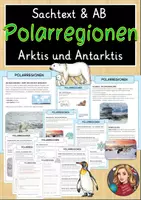 Vorschau - Arbeitsblätter - Arktis und Antarktis | Polargebiet - Deckblatt