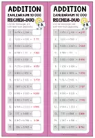 Vorschau - Aufgabenkarten - ADDITION (Zahlenraum 10 000) - 3 Rechen-Duos - Seite 2