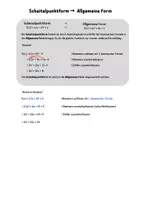 Vorschau - Arbeitsblätter - 6) Scheitelpunktform in Allgemeine Form - Übungen - Deckblatt