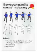 Vorschau - Poster - Tischtennis. Bewegungsreihe zum Schupfaufschlag. Poster - Deckblatt