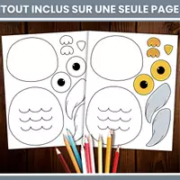 Aperçu - Jeux - Harfang des Neiges Bricolage Hiver Animaux - Page 2