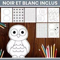 Aperçu - Jeux - Harfang des Neiges Bricolage Hiver Animaux - Page 1