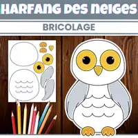 Aperçu - Jeux - Harfang des Neiges Bricolage Hiver Animaux - Page de couverture