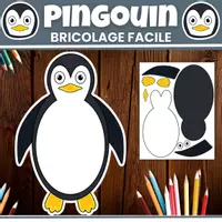 Aperçu - Matériel pour travaux manuels / dessin - Pingouin Manchot Hiver Animaux Arctiques Bricolage - Page de couverture