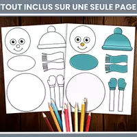 Aperçu - Jeux - Bonhomme de Neige Bricolage Hiver - Page 3