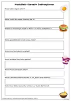 Vorschau - Arbeitsblätter - Alternative Ernährungsformen - Arbeitsblätter / Sorglospaket Gesunde Ernährung - Seite 3