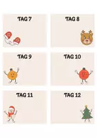 Vorschau - Spiele - Adventsideen, Adventskalender-Vorlagen für die Schule – Leere Tageskarten 1–24 zum Selbstbeschriften, Weihnachtskarten für Aufgaben, Rituale & Lob - Seite 2