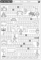 Vorschau - Arbeitsblätter - ON THE STREETS - Let's work on words! - Seite 1