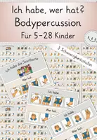 Vorschau - Spiele - Ich habe, wer hat: Body Percussion, Spiel für Gruppen von 5-28 Kindern, 3-fach-differenziert - Deckblatt