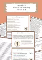 Vorschau - Stationenlernen - Lernzirkel Charakterisierung | Klasse 8 und 9 | Vertretung | Vertiefung - Deckblatt