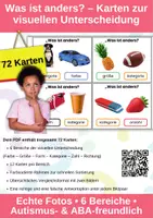 Vorschau - Fördermaterial/Inklusion - was_ist_anders_karten_visuelle_unterscheidung_autismus - Deckblatt